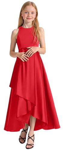Générique Robe Fille Cérémonie Mariage Princesse Été Coton sans Manches Fleurie Chic Enfant Baptême Soirée Fête Communion Design Bal A217