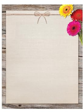 Great Papers! Three Gerber Daisies Letterhead, 8.5 x 11, 80 count