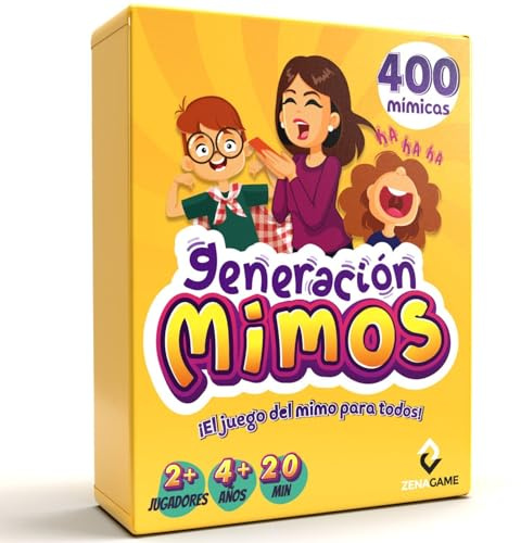 ZENAGAME Juego de Mesa Familiar - Juego de Mímicas - Regalo Original Marca Juego de Gestos para Todos Adultos y niños a Partir de 4 años