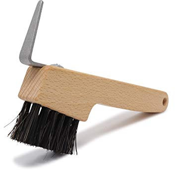 WALDKRAFT Hufkratzer mit Bürste, Buchenholz | Robust & Nachhaltig | Made in Germany | Pferdepflege ideal für Pferdehufe Säuberung (1 Stück)