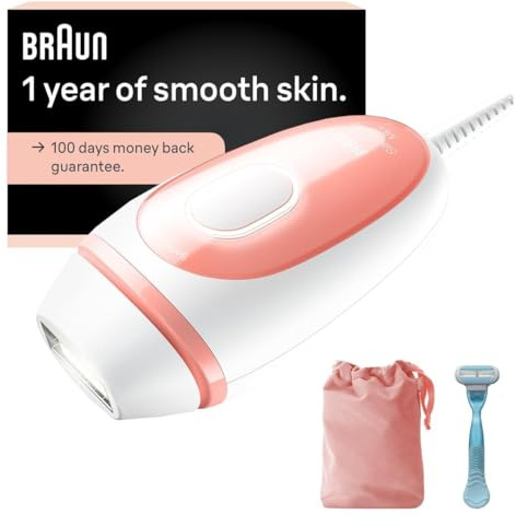 Braun IPL at Home Laser Hair Removal for Women and Men, Silk Expert Mini PL1014 with Venus Razor, Permanent Visible Hair Reduction in Hair Regrowth for Body & Face, Corded