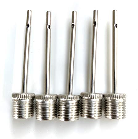 Lionstrike Ball Pump Needle Pin, Stainless Steel, used for Inflating Sports Balls including footballs, basketballs, netballs (5 Pack Needle Set)