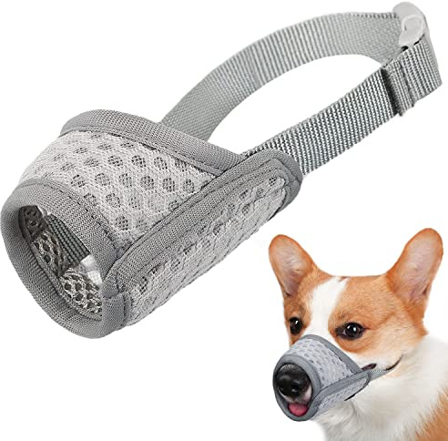 Mayerzon Dog Muzzle, Puppy Soft Mesh Muzzles for Grooming Biting Chewing