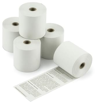 Pokornys – 50 termopappersrullar för EC-kontantenheter och andra kassasystem – BPA-fria kassarullar med SEPA texttext (bredd: 5,7 cm – längd: 9 m – innerdiameter: 1,2 cm – ytterdiameter 3 cm)