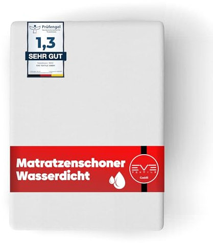 Eve Textile® Matratzen-Topper Wasserdichter Matratzenschoner 140x200 cm; Matratzenauflage, Inkontinenzauflage Matratzenbezug; Milben- & Nässeschutz; bis 30 cm Matratzenhöhe Boxspringbett Bett