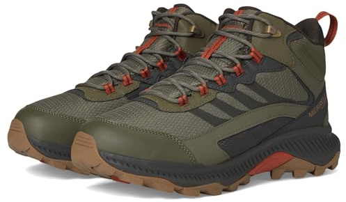 Merrell Men's Speed Strike 2 Mid Waterproof Hiking Boot, Olive, 9.0