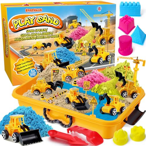 Magic Sand Für Kinder – Spielsand with 1800g Magic Sand Sensorisch Sandspielzeug Spielsand für Jungen Mädchen Alter 3 4 5 6 7+ Jahre Alt