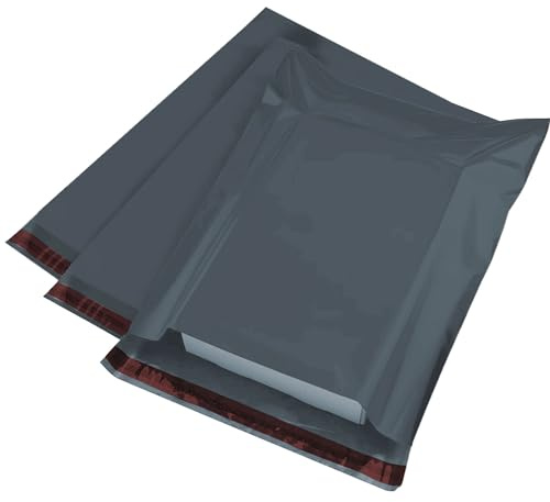 100x Strong Large Grey Mailing Postal Postage Bags 12 x 16 Packaging Mailers, iSOUL [Use in Parcel, Delivery, Shipping, Mail, Package] [Plastic Envelopes] (Grey, 23 x 36 Inch)