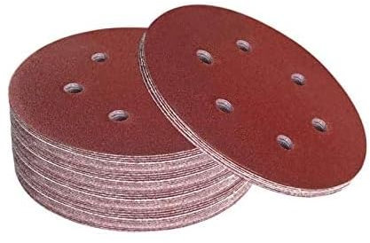 Haogo 50Pcs Sanding Discs,125mm 8 Holes Hook and Loop Sander Pads for Random Orbital Sander(120 Grits)