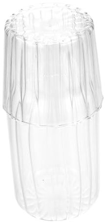 Ciieeo Caraffa Vetro Per Acqua Fredda Con Tazza Da Alta Capacità in Vetro Borosilicato Trasparente Per Servire Bevande e Tè Elegante e Resistente Per Casa e Uso Quotidiano