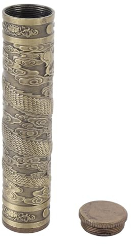Étui à Cigarettes en Métal Rétro, Tube de Rangement scellé étanche à L'eau pour les Voyages de Camping en Plein Air, étui à Cigares en Relief, Tube Hermétique Portable, étui de