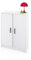 duehome | Mueble Zapatero Dos Puertas, Mueble Auxiliar, Modelo Liam, Acabado en Blanco, Medidas: 75 cm (Largo) x 101 cm (Alto) x 36 cm (Fondo)