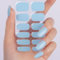 DANNI & TONI Halb ausgehärtete Gel Nagelfolien (Azure Horizon) Babyblau einfarbig Glänzend uv Gel Nagelfolie Nagelsticker Nageldesign Selbstklebend Wraps 28 Aufkleber