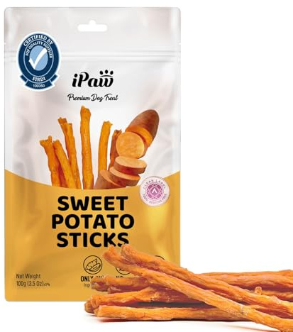 iPaw Sweet Potato Stick for Dog, SQF-Certified Production Process Dog Treat