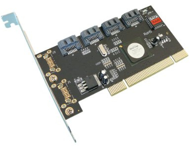 KALEA-INFORMATIQUE Tarjeta controladora PCI SATA de 4 Puertos. PCI 32 bits con chipset Silicon Image SIL 3124, Raid 0 1 5