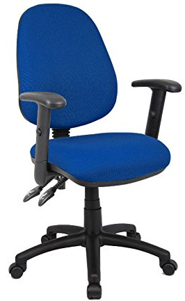 Vantage 100 fabric operator chair with adjustable arms - blue
