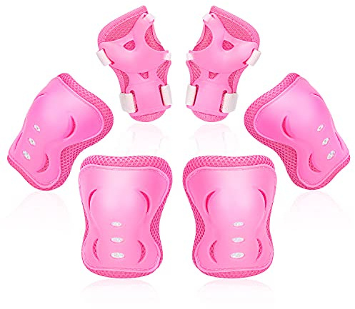 Kids/Youth Knee Pads Elbow Pad Wrist Guards Protective Gear Set, for Child Roller Skates, Cycling Bike, Skateboard, Inline Skatings, Scooter Riding, BMX bike, And Other Outdoor Sports Activities
