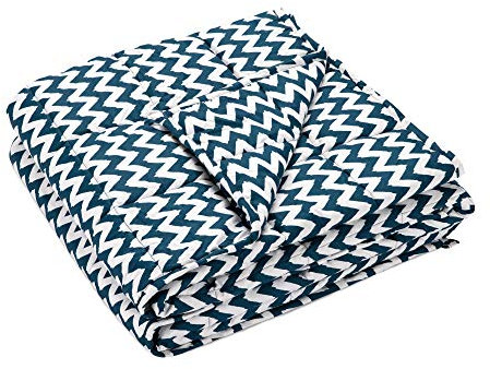 Navaris Gewichtsdecke 135x200 cm 8,8 kg - Bezug aus Baumwolle - 7 Schichten - Decke schwere Bettdecke - Beschwerte Zickzack