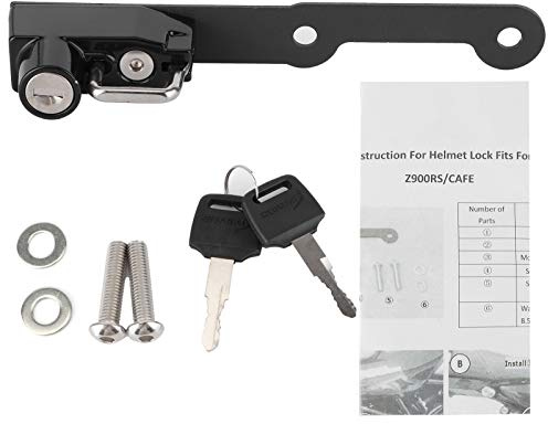 Fermer à clé, Support de verrouillage de casque de moto en alliage d'aluminium antivol haute sécurité Kit de verrouillage de clés de crochet de montage de moto adapté pour