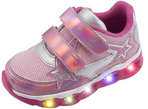 Chicco, Zapatillas Niño y Niña con Luces de Colores en la Suela y Cierre con Doble Ajustable, Zapatos para Niña y Niño, Designed in Italy