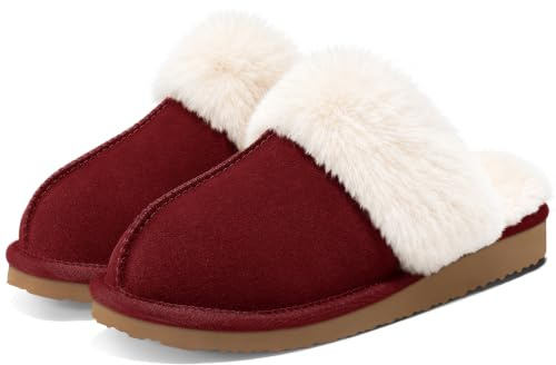Litfun Women's Fluffy Memory Foam Slippers House Shoes Indoor | Faux Suede,Non-Slip Sole,Machine Washable,Gifts,Cushioned,Home,Bedroom,Cuzy and Warm,Fuzzy Plush Lining