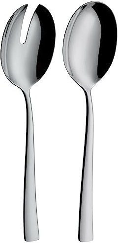 WMF Philadelphia Salatbesteck Edelstahl 23,7 cm, Salatgabel, Servierlöffel, Cromargan Edelstahl poliert, glänzend, spülmaschinenfest