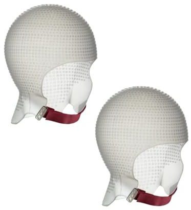 DOMPEL Sparta 2.4K Silicone Highlight Hair Cap | 2,400 Strategically Positioned Holes | Hair Coloring Highlighting Cap & Hook Hair Salon | Reusable silicone cap with metal needle (2 PCS)