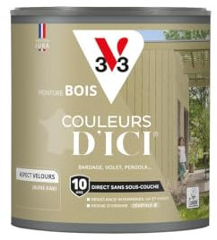 V33 Peinture Bois Couleurs d'ICI - Jaune kaki - 0,5L
