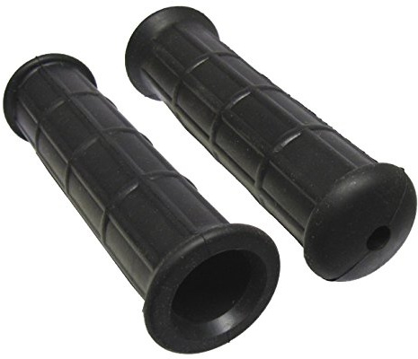 Motorcycle handlebar grips, compatible with/replacement for Suzuki LT50, black to fit 19mm handlebars