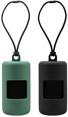 2Pcs Dog Poo Bag Holder, Pet Poop Bag Holder Waste Bag Dispenser for Lead Leash, Easy to Pull out Bags Rolls, Dog Walking Accessory