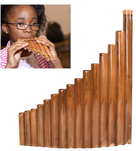 Fydun Pan Flute 15 Pipes G Key Bamboo Pan Flute Cse Traditionellt Musikinstrument Pan Pipes för Familjer (Höger hand)