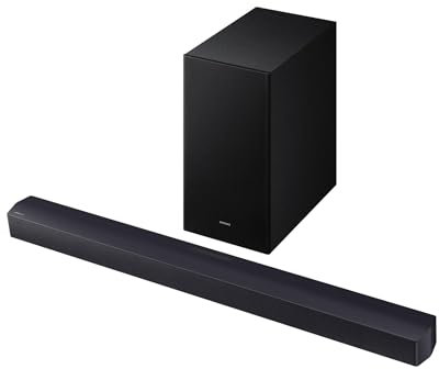 Samsung Soundbar HW-B46CF/ZF Serie B, 3 Speaker, Wireless, Dolby 2ch, Audio a 2.1 Canali, DTS 2ch, Surround Sound Expansion, Voice Enhance Mode, Titan Black, 2025