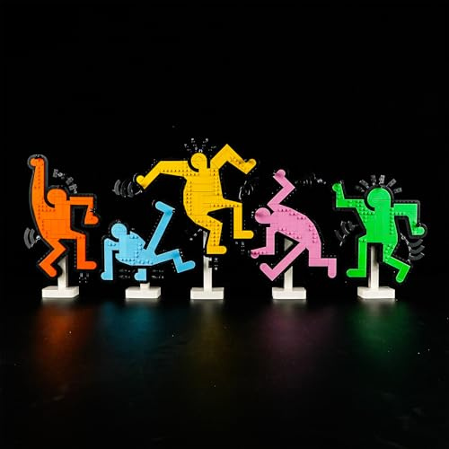 YEABRICKS LED Light for 31216 Art Keith Haring – Dancing Figures Building Blocks Model (Building Set NOT Included)