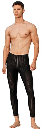 Duohropke Maillot de bain pour homme - Unisexe - Imperméable - Séchage rapide - Legging - Pantalon long réglable - Protection UV - Short de course - Short d'entraînement - Sous-vêtement fonctionnel