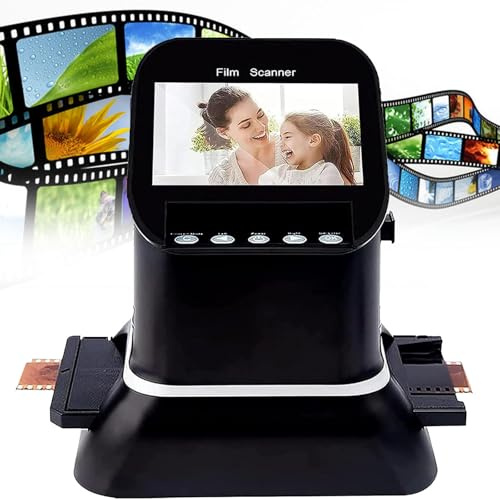 Digital filmskanner, 120 hög upplösning, stöder 5 specifikationer för 120-film, 4,3-tums LCD-skärm, konverterar 35 mm, 135, 126, 127 negativ och diabilder till digital JPEG