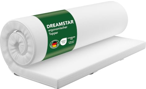 DREAMSTAR Easy Dream bäddmadrass 180 x 200 cm H5 | Madrassöverdrag med skumkärna | Madrassinlägg, hårdhet 5 | Oeko-TEX | 5 cm hög