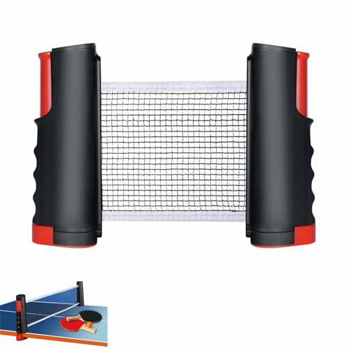 TFSYLISA Rete da Ping Pong, Rete da Ping-Pong Estensibile, Rete Pingpong da Tavolo Portatile per la Strada, in Vacanza o in Giardino, può Essere Esteso a 170cm