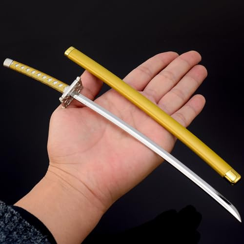 nyyuqi 1/6 Scale 10.23'' Samurai Sword Katana W/Scabbard Metal Fit for 12'' Action Figure Custom (#05)