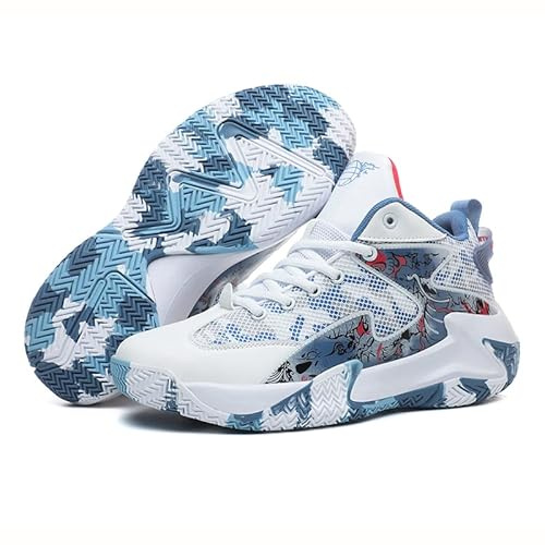 Zapatillas de Baloncesto Unisex Hombre Mujer Altas - Deportivas con Protección de Tobillo, Antideslizantes, Respirables y Muy Confortables, para Entrenamiento y Partido, Tallas 37-46 EU