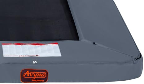 Randabdeckung rechteckig für Trampolin Pro-Line grau - 275 x 190 cm