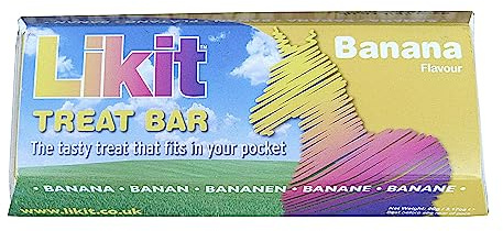 Likit Barre à friandises 90 g | Excellente friandise pour Cheval pour l'entraînement ou la récompense | 90 g (Banane)