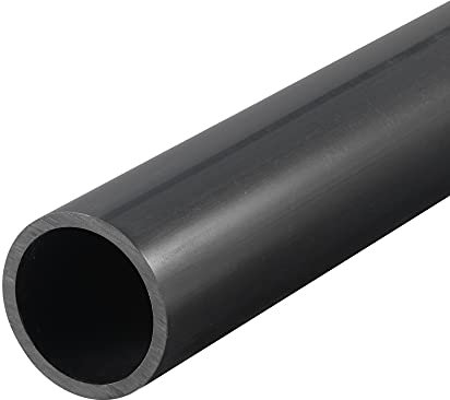 sourcing map Tube PVC Rigide Noir 27mm ID 32mm OD 50cm Tuyau PVC Pipe Résistant aux Chocs pour Conduites d'Eau, Artisanat, Décoration et Gaines de Câbles