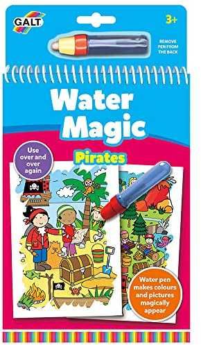 Galt Toys, Water Magic - Pirates, Colouring Books for Children, Ages 3 Years Plus