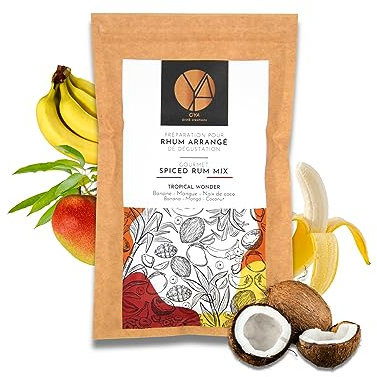 OYA - Préparation pour Rhum Arrangé de Dégustation TROPICAL WONDER - Banane Mangue Noix de Coco (pour 70cl de rhum)