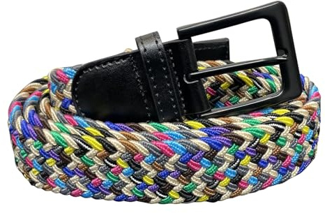 SoBo LEATHER Stretchy Belts for Men & Women, Elastcated Belt, Braided Belts, Unisex, Waist 28-42 inch