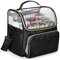 Rexmica Large Marker Organiser Case for 180 Pens, Marker Pen Storage Bag for Markers, Paint Brushes or Other Art Supplies with Dividers and Shoulder Strap, Black (Patented Design)