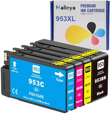 Halloya 953 XL 953XL Druckerpatronen Kompatibel für HP 953XL Multipack Kompatibel mit HP Officejet Pro 8710 8715 7720 7740 7730 8720 8730 8210 8725 8715 8740 8218 (4er-Pack)