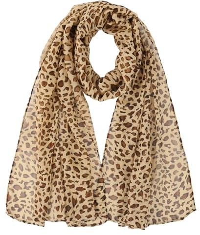 GoGou Scarf for Women Chiffon Scarfs Lightweight Flower Print Large Scarf Shawl Head Scarves Wrap for Spring Summer Autumn Winter 160 * 50cm