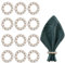 Huipalon Pearl Gold Napkin Rings Set of 12 Elegant Gold Napkin Ring for Table Decoration Rhinestone & Beaded Napkin Holders for Wedding Party Family Gathering Parties