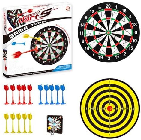 Bersaglio magnetico con 15 freccette magnetiche, sicuro bersaglio magnetico per bambini, regalo per interni e feste, regalo ideale per giochi per bambini di 4-12 anni